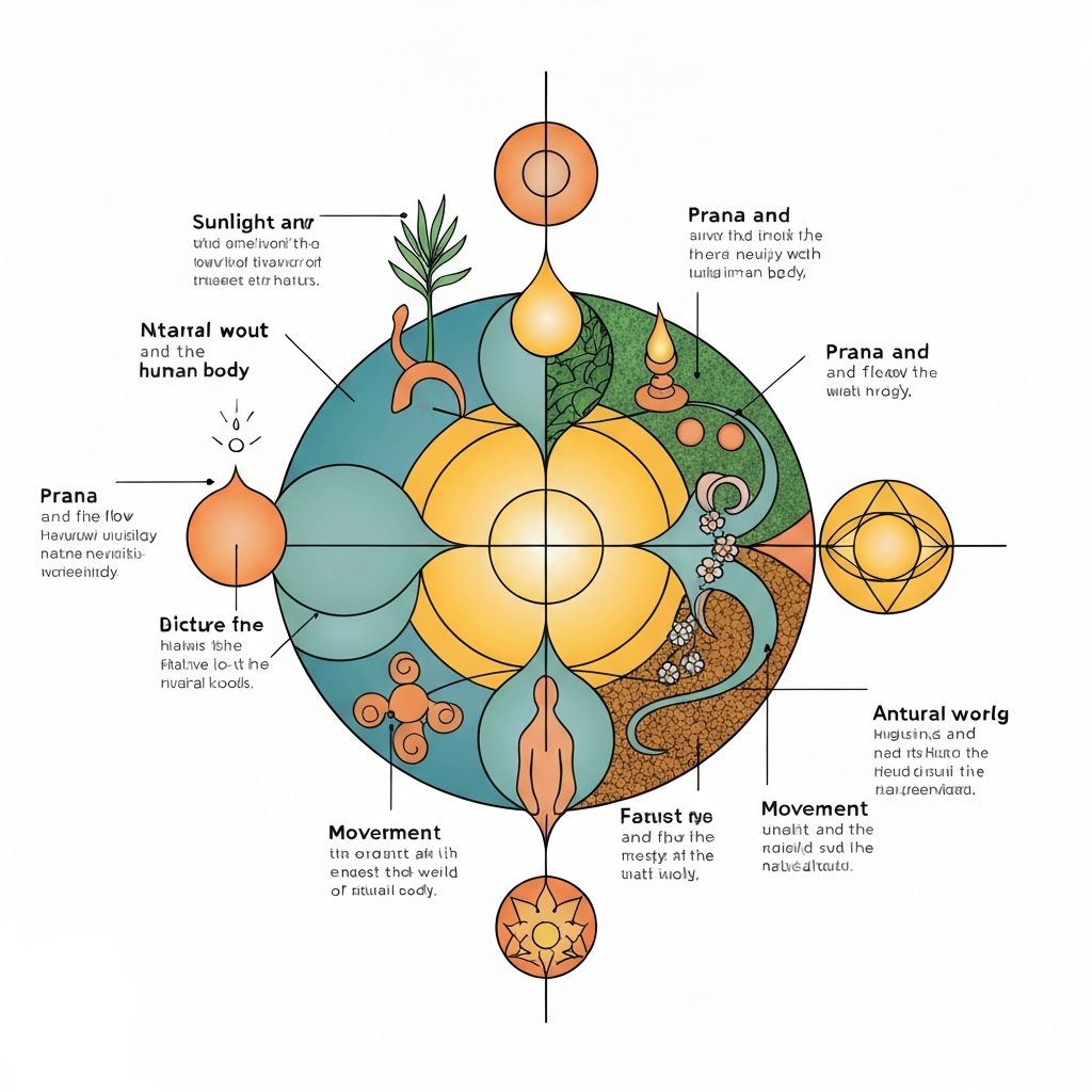 Visualisierung von miteinander verbundenen Wellness-Elementen